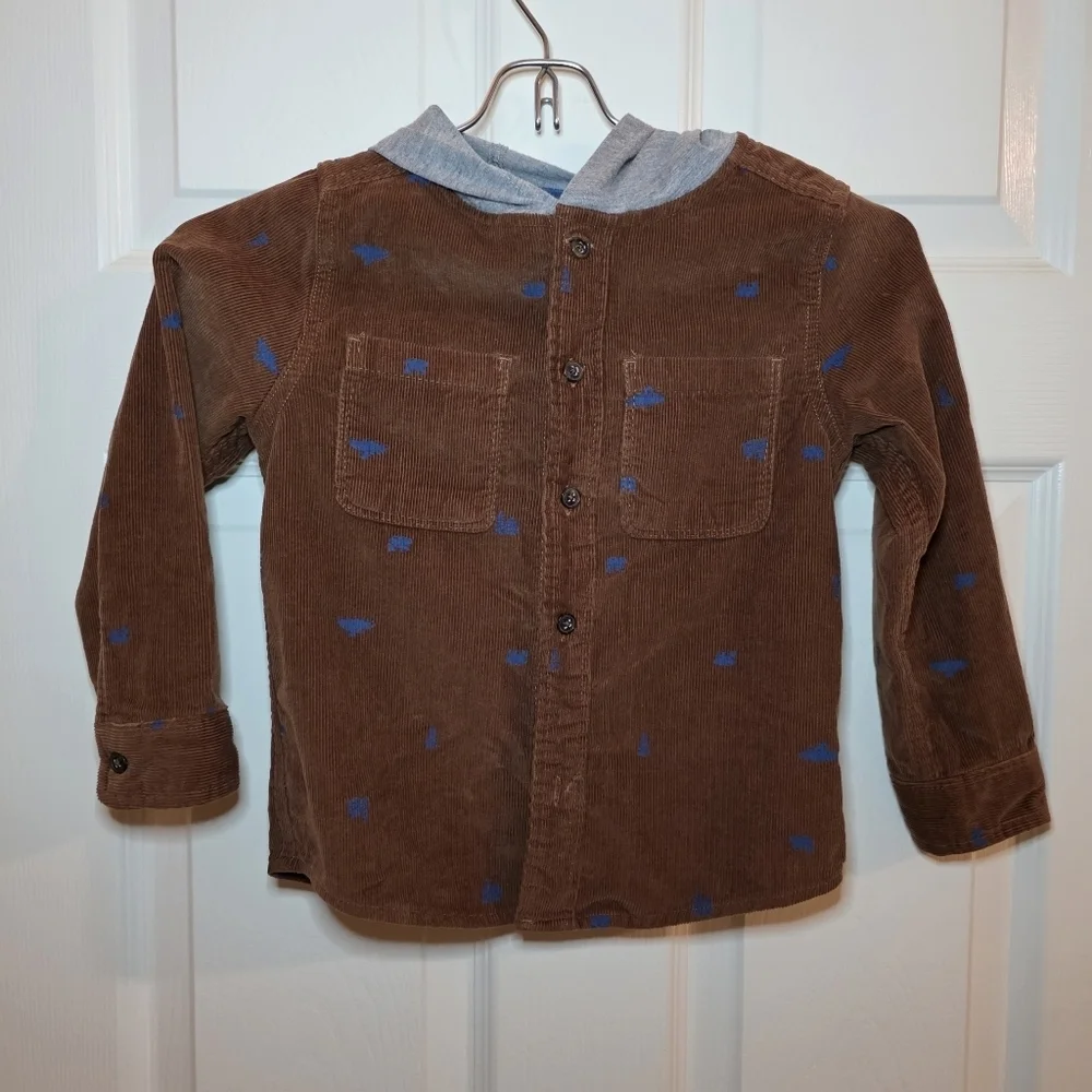Carter's Toddler Mountain Print Corduroy Button-Front Shacket Sz 5T